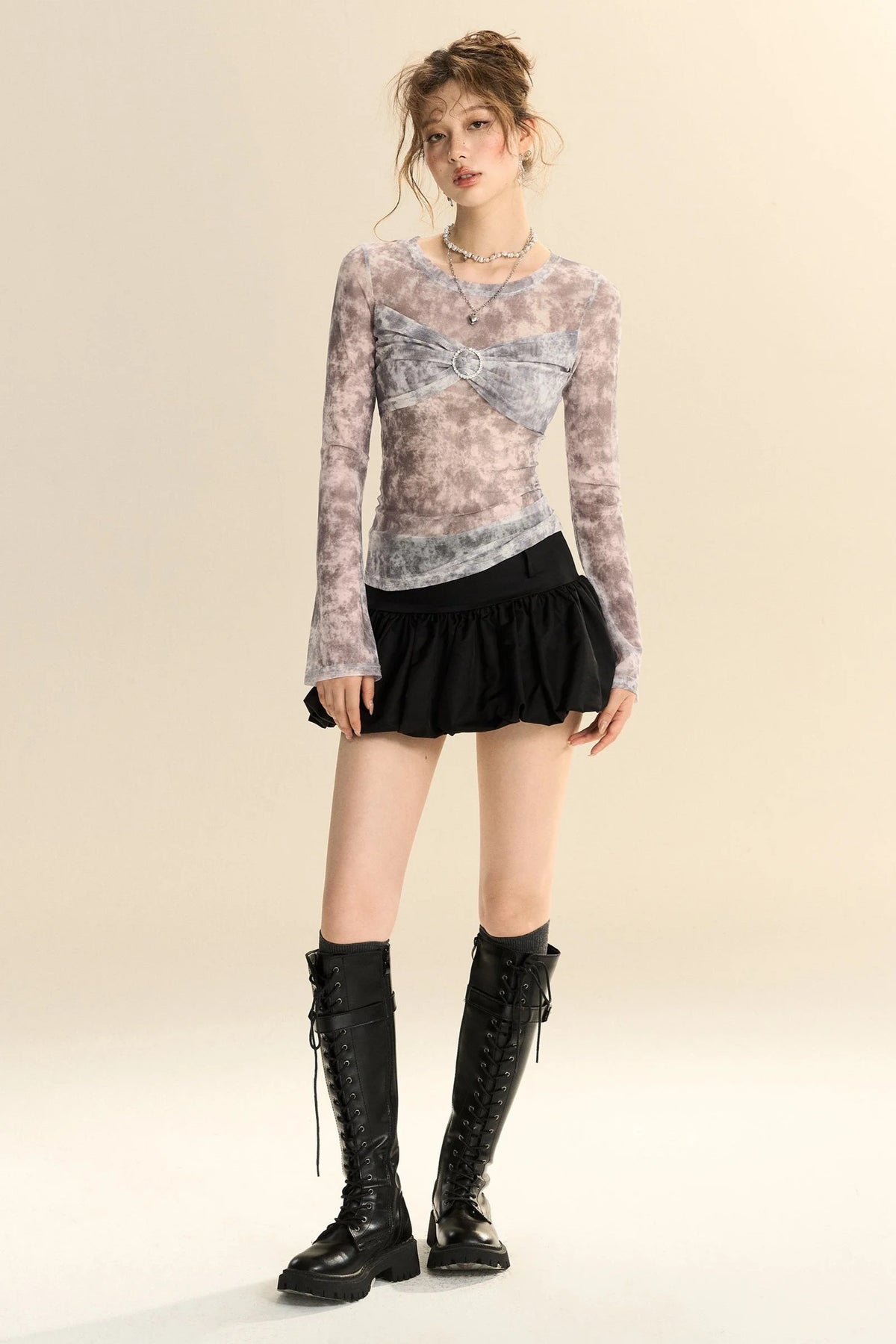 High-End Satin Bud-Style Skirt