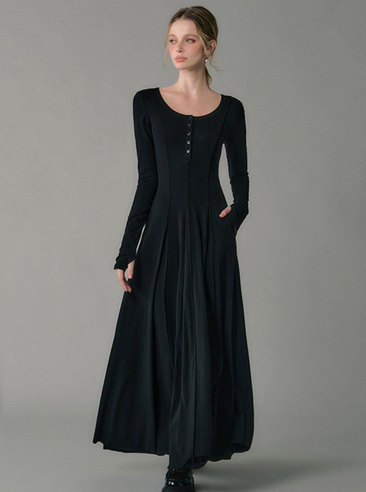 high-end with a vintage dress