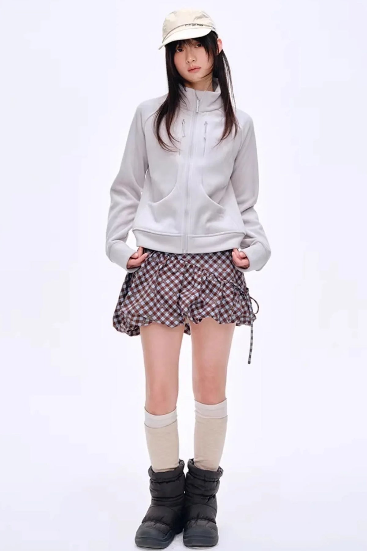 High-Gloss Two-Tone Slouch Socks