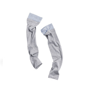 High-Gloss Two-Tone Slouch Socks
