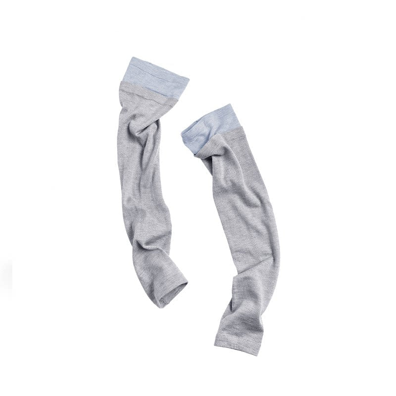 High-Gloss Two-Tone Slouch Socks