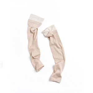 High-Gloss Two-Tone Slouch Socks
