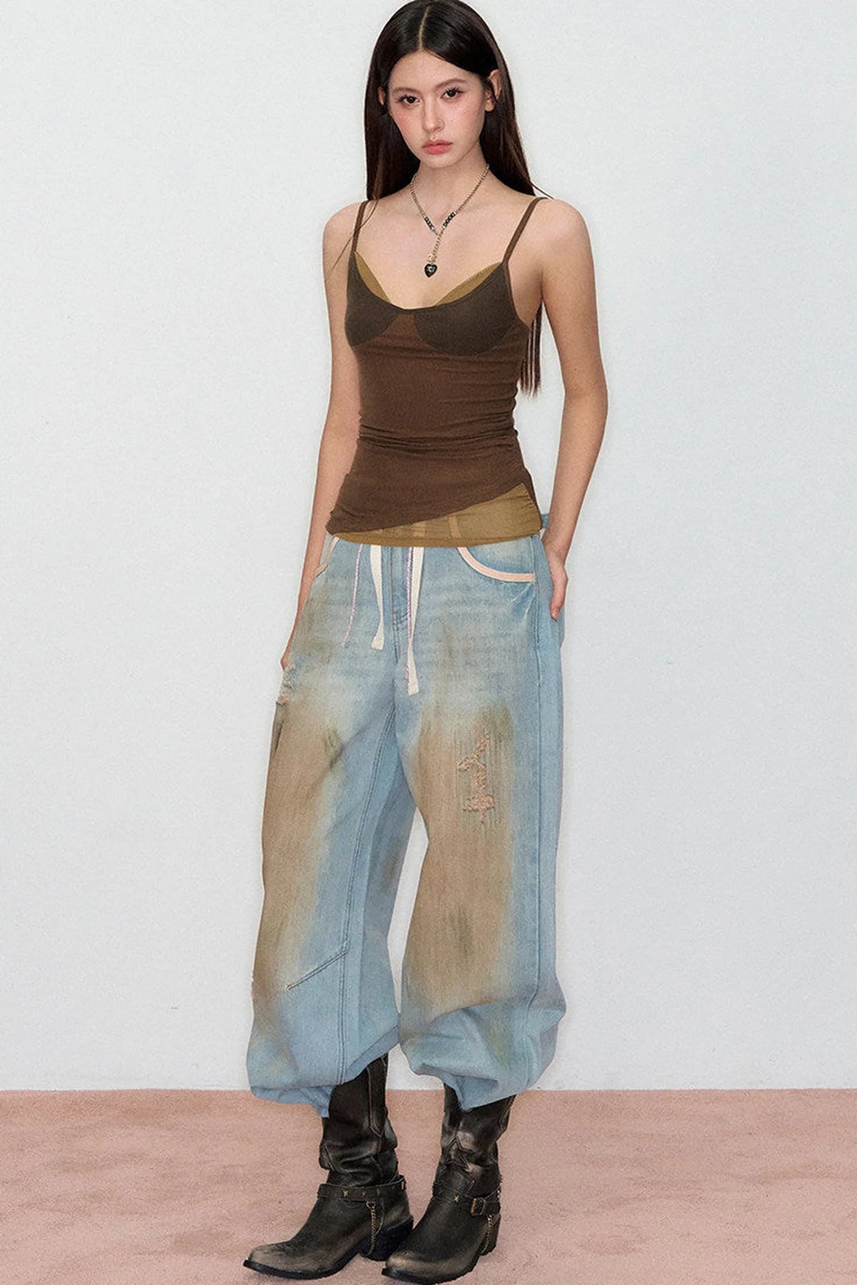 High-Impact Lyocell Color-Blocked Top