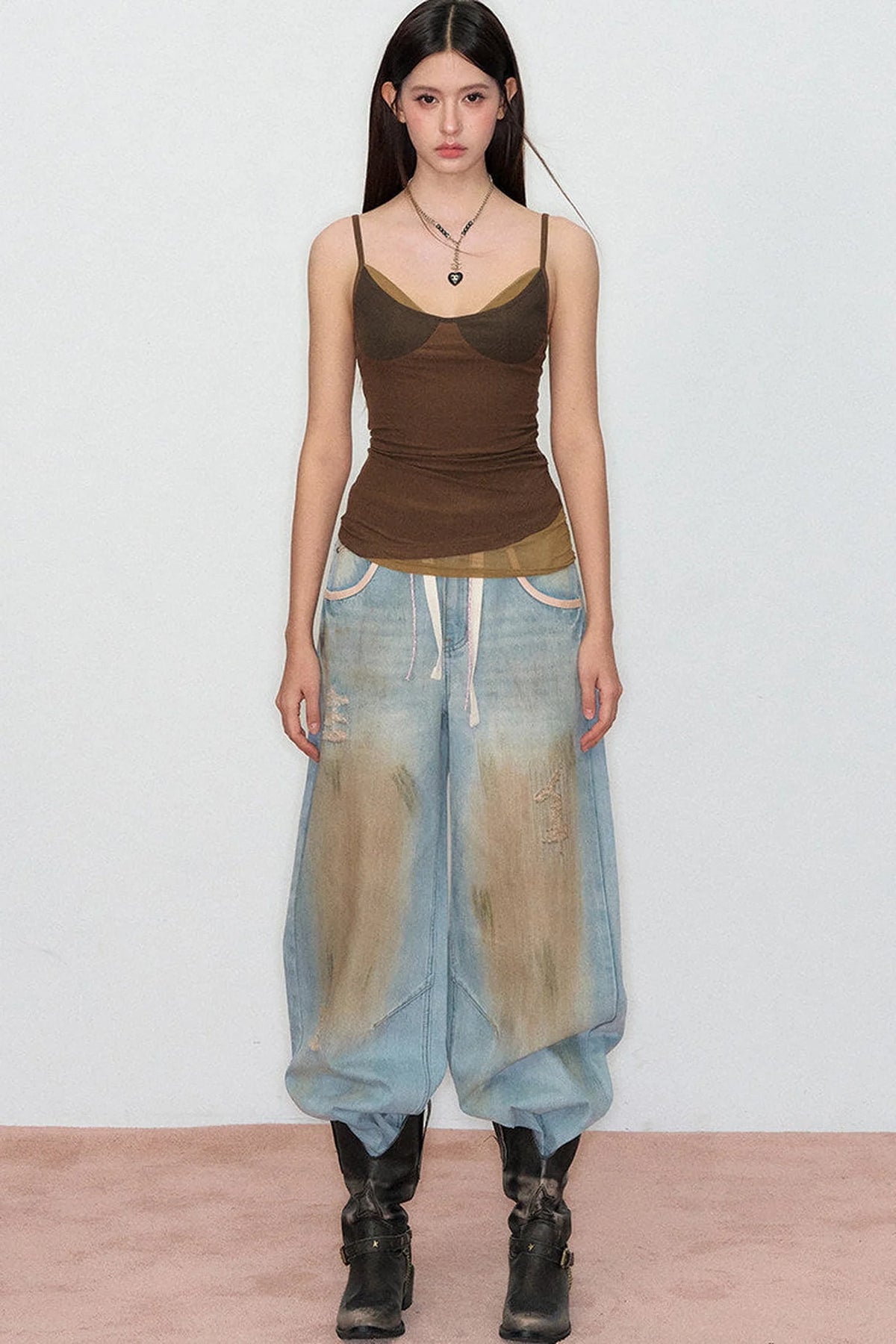 High-Impact Lyocell Color-Blocked Top
