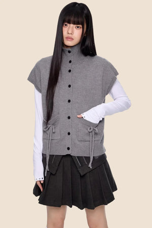 High-Intelligence Wool Knit Cardigan