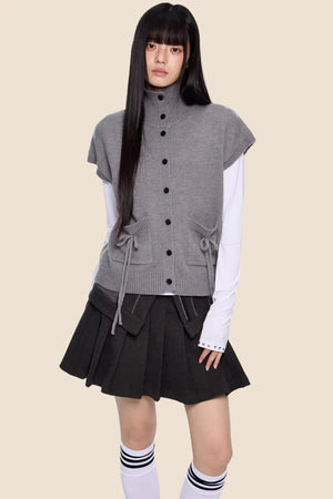 High-Intelligence Wool Knit Cardigan