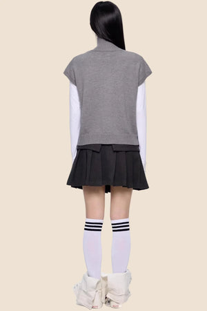 High-Intelligence Wool Knit Cardigan