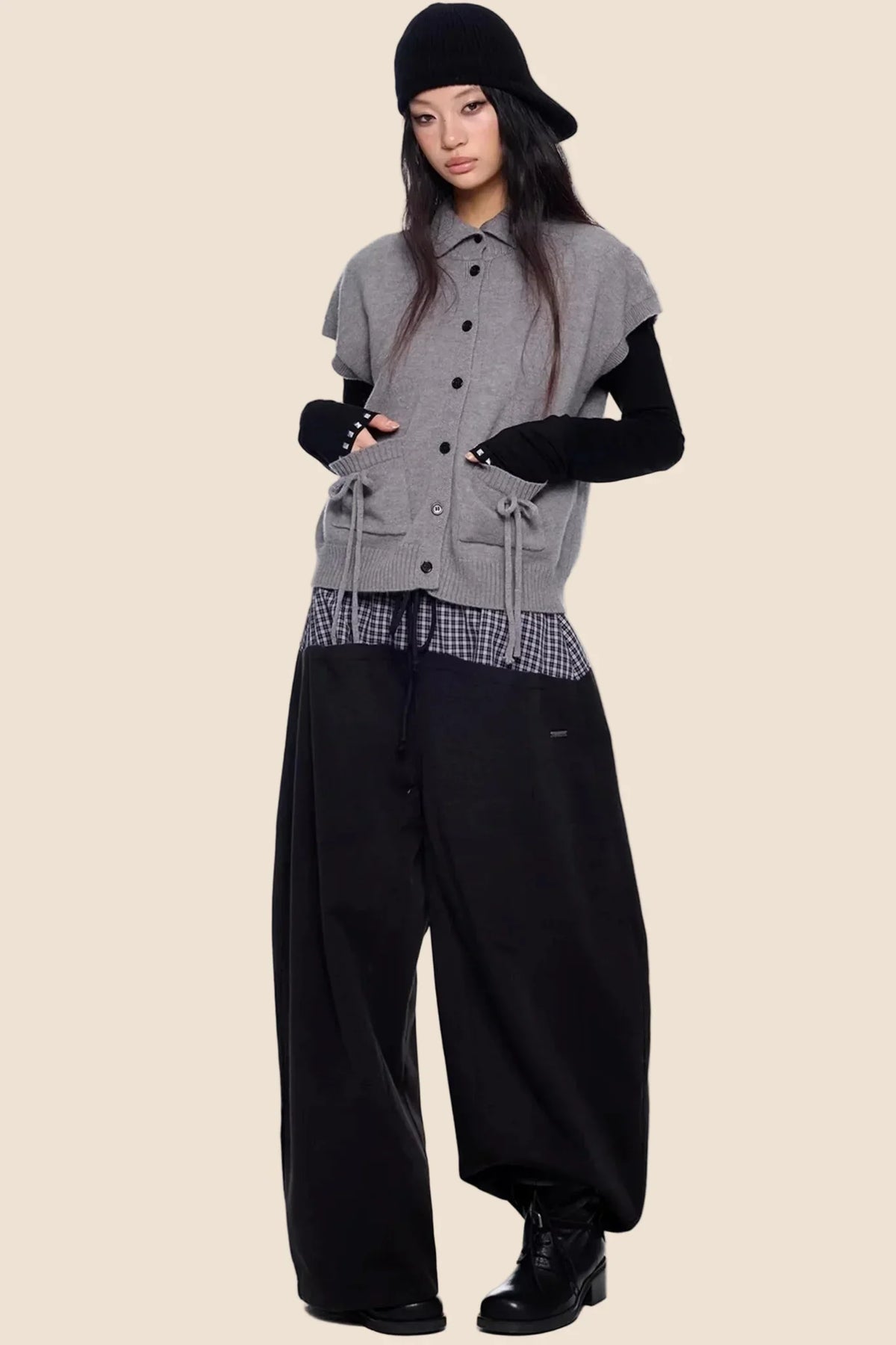 High-Intelligence Wool Knit Cardigan