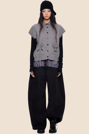 High-Intelligence Wool Knit Cardigan