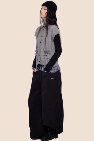 High-Intelligence Wool Knit Cardigan