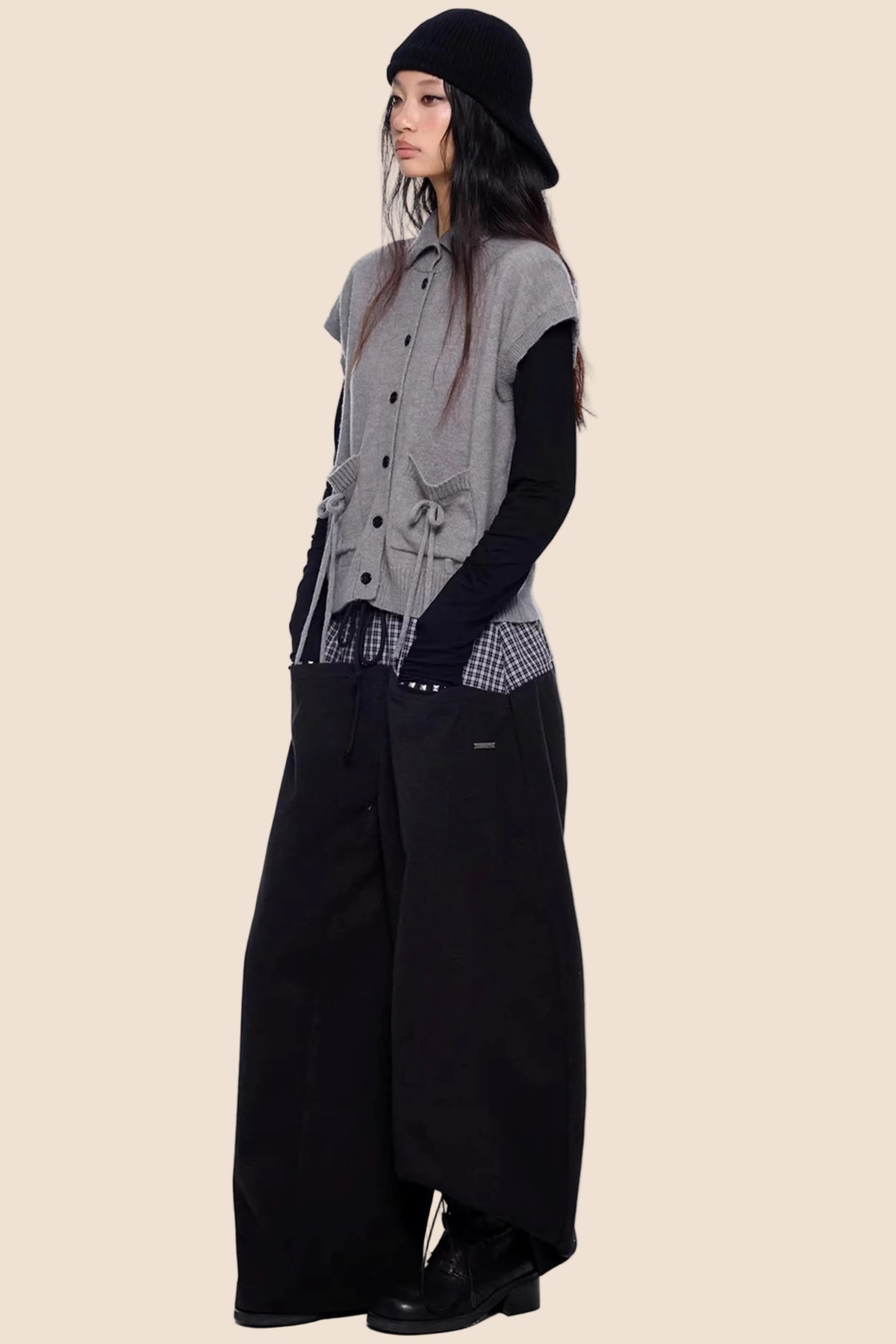 High-Intelligence Wool Knit Cardigan