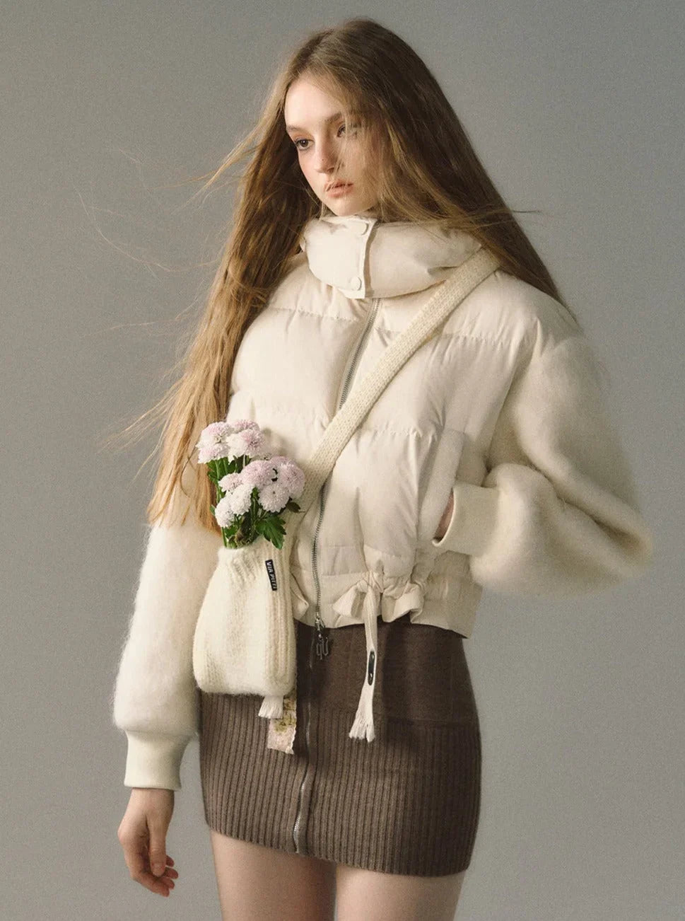 high-neck down jacket