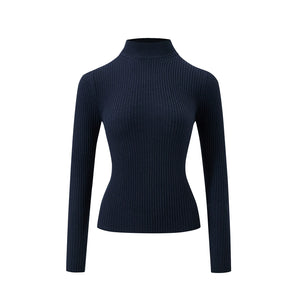 High Neck Knitted Sweater Top