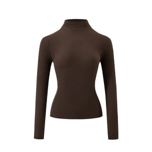High Neck Knitted Sweater Top