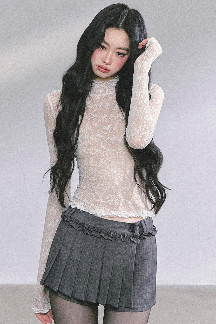 High Neck Lace Top