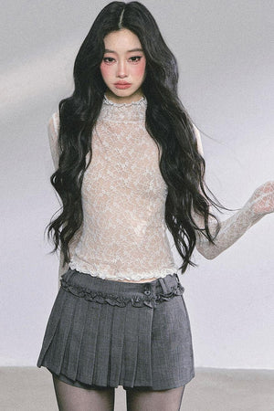High Neck Lace Top
