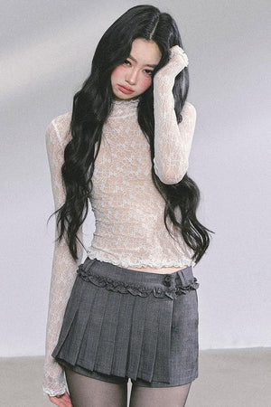 High Neck Lace Top