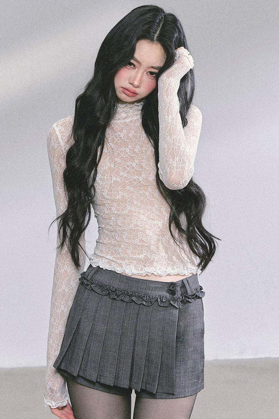 High Neck Lace Top