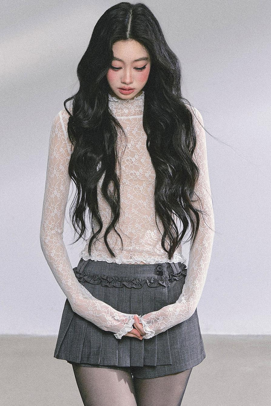 High Neck Lace Top
