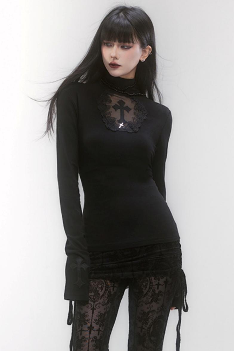 High Neck Slim Tops