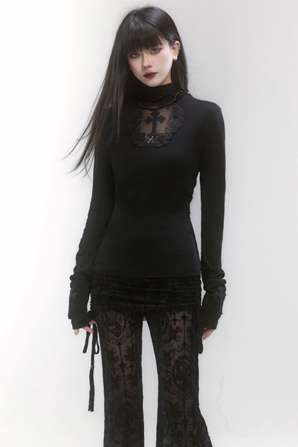 High Neck Slim Tops