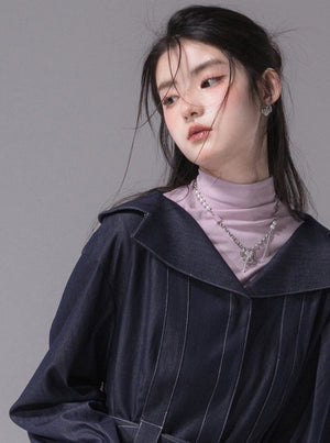 high-neck tight-fitting base tops