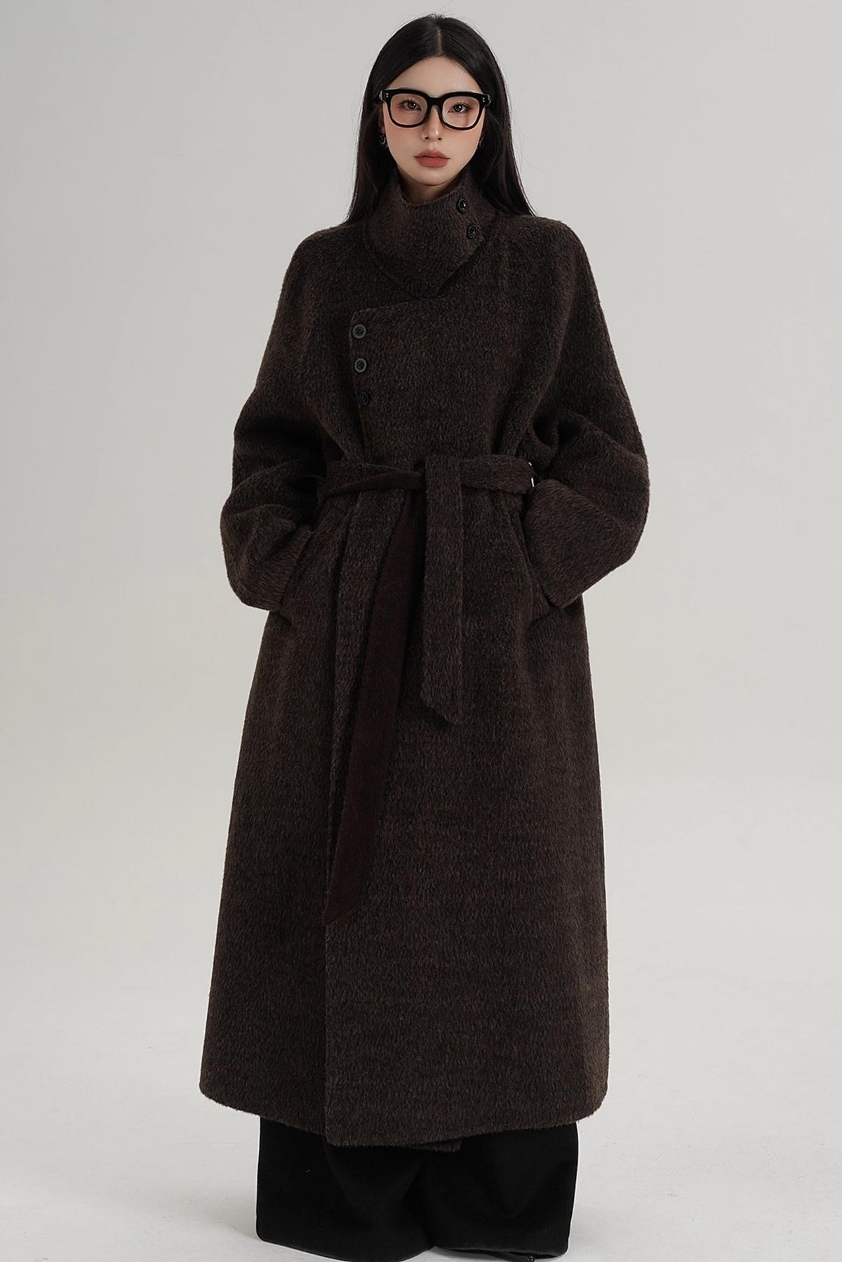 High Neck Wool Coat