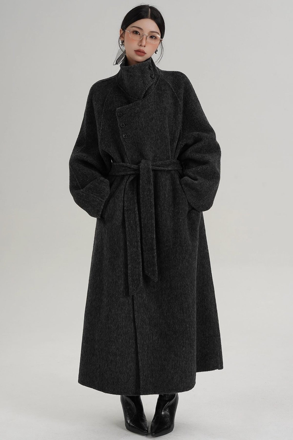 High Neck Wool Coat