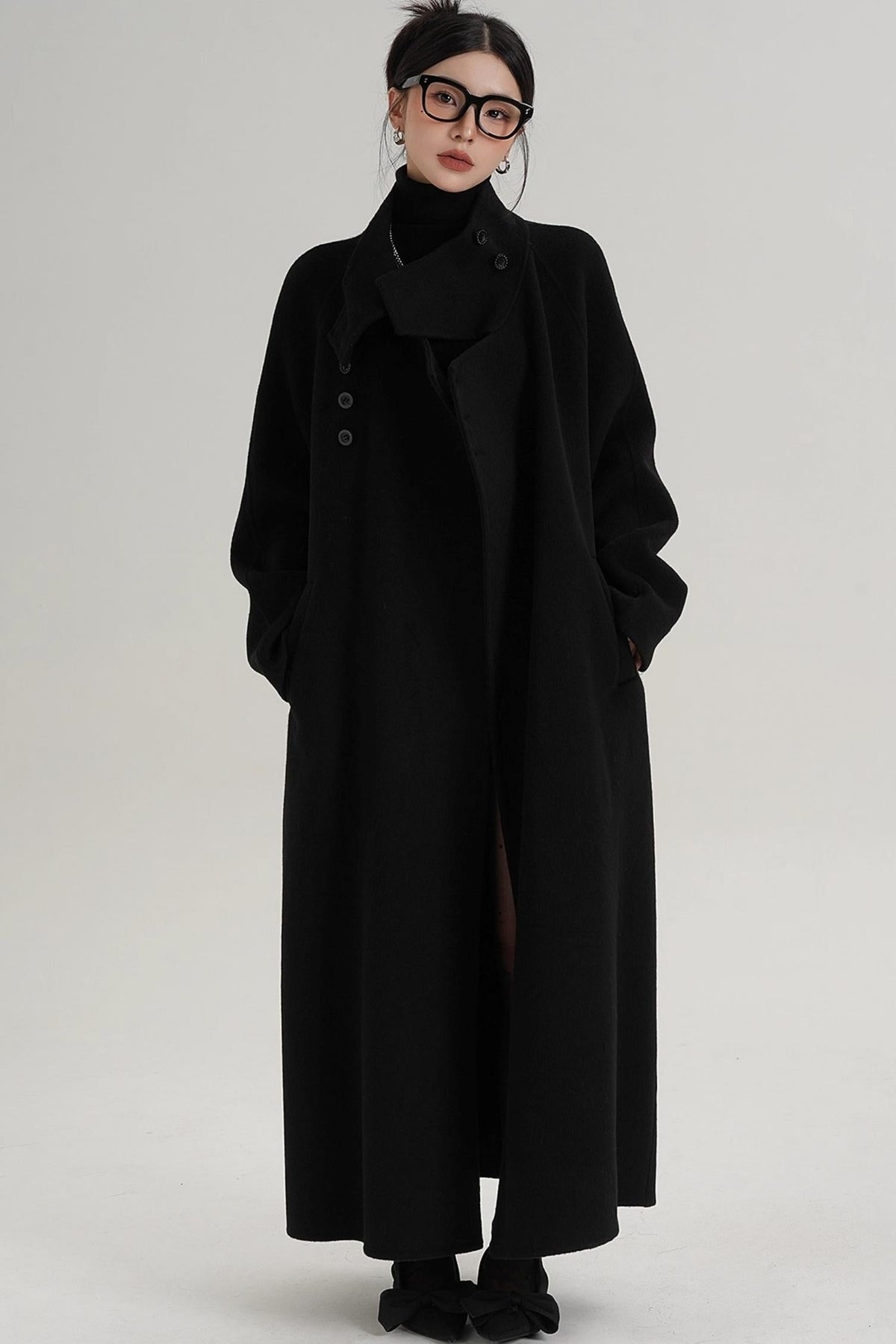 High Neck Wool Coat