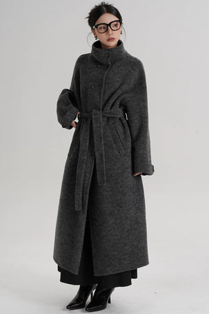 High Neck Wool Coat