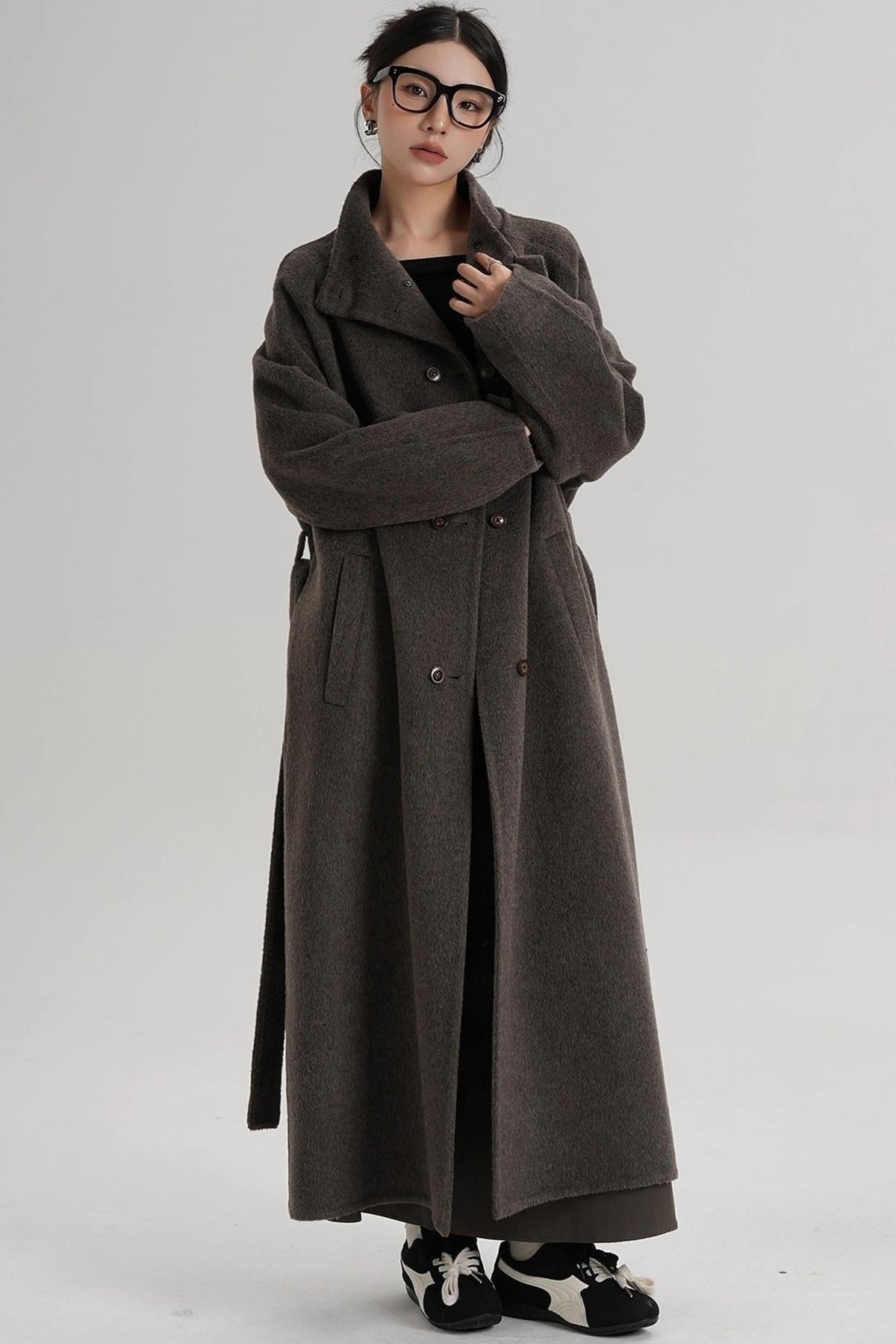 High Neck Wool Coat
