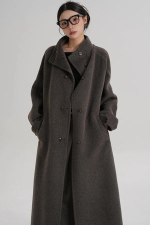 High Neck Wool Coat