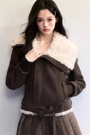 High-Sense Fur Collar Coat