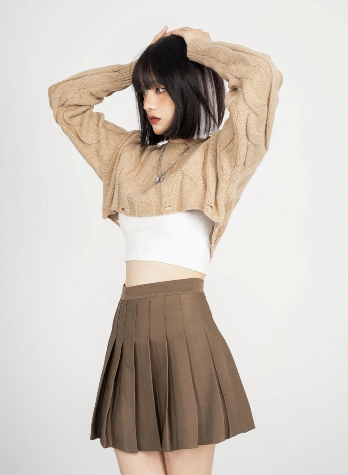 High Waist Anti Runout A-line Half length Skirt