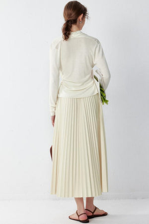 High-Waist Pleated Skirt