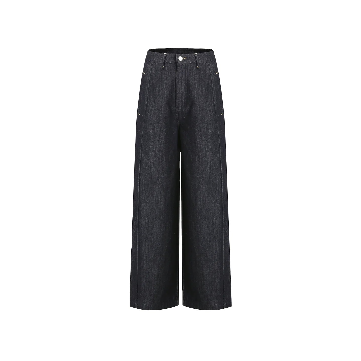 High Waist Split Straight Jeans