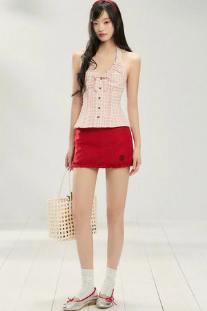 High-Waisted A-Line Skirt