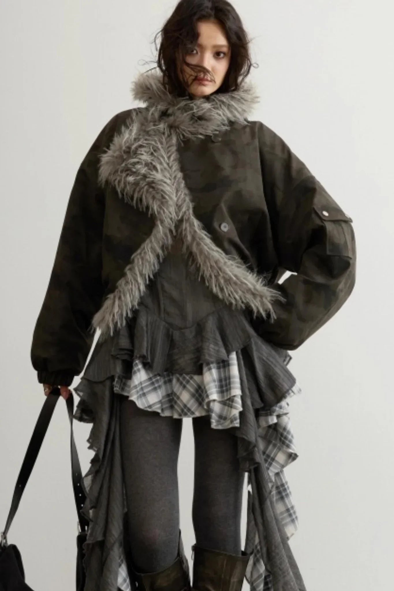 High-Waisted Aviator Jacket