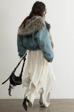 High-Waisted Aviator Jacket