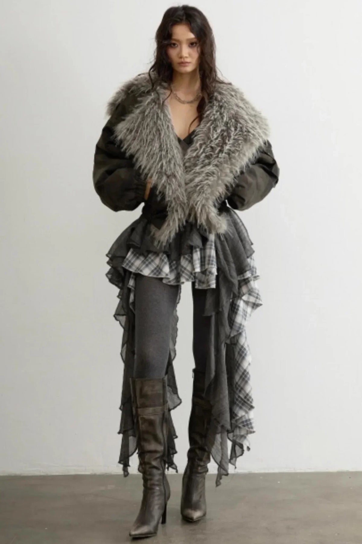 High-Waisted Aviator Jacket