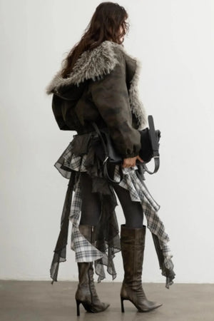 High-Waisted Aviator Jacket