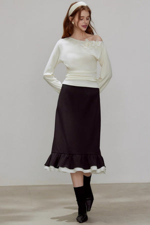 High-Waisted Black Mermaid Skirt