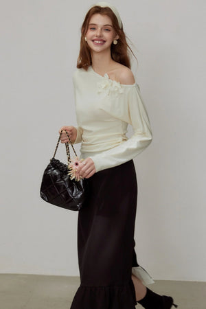 High-Waisted Black Mermaid Skirt