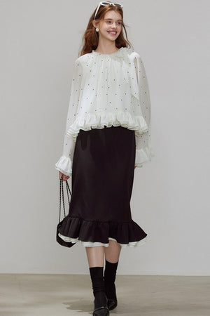 High-Waisted Black Mermaid Skirt