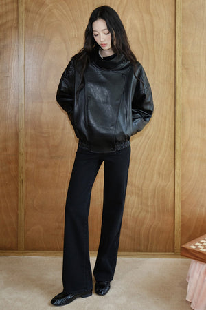 High-Waisted Cotton Pants