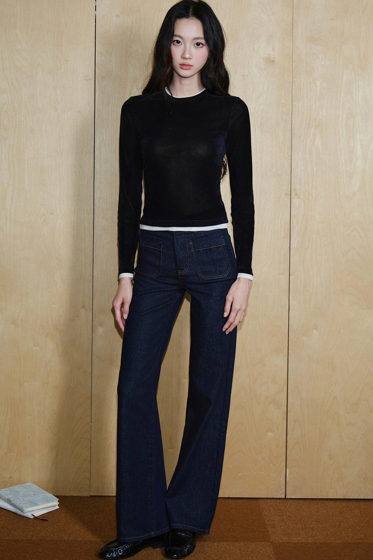 High-Waisted Cotton Pants