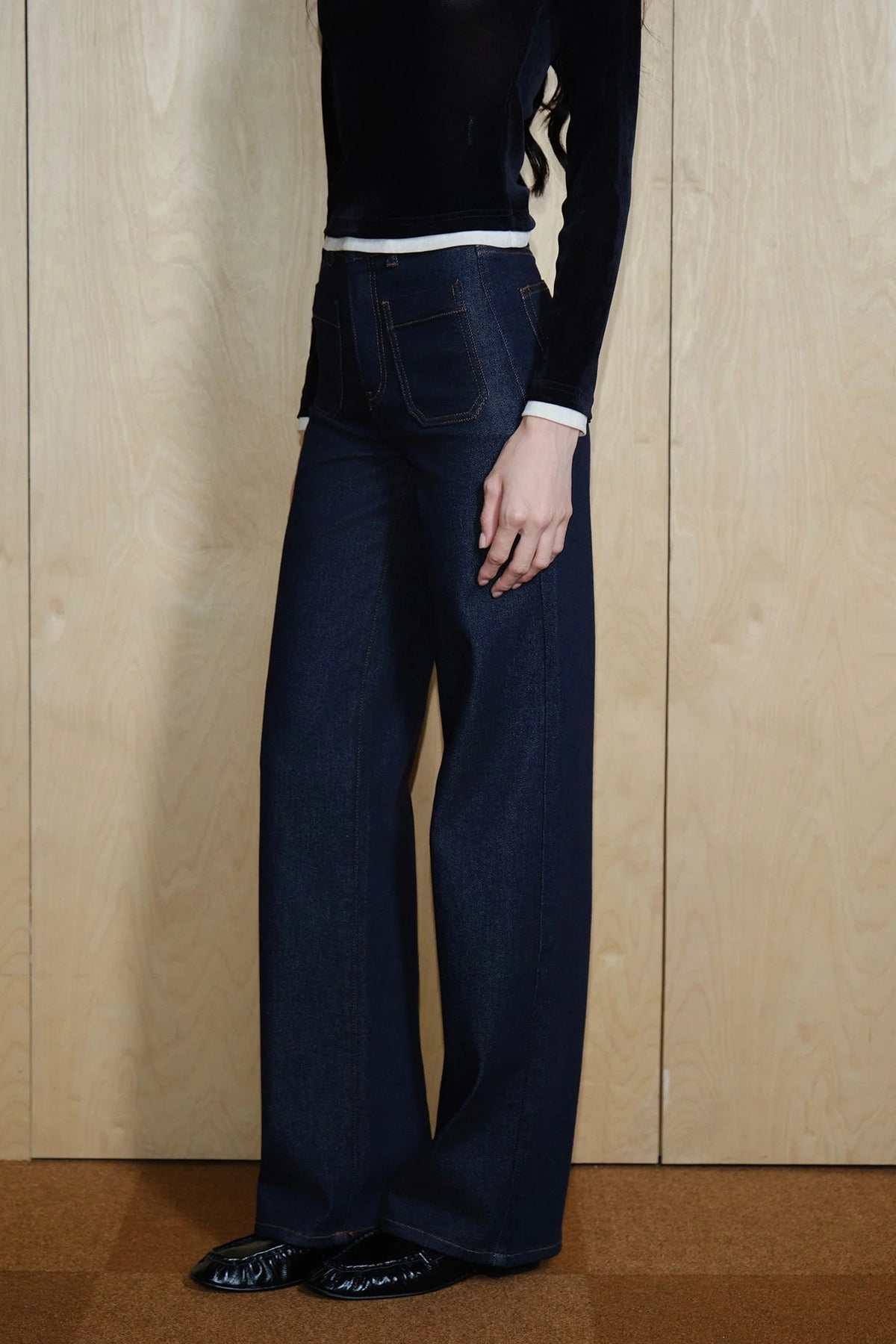 High-Waisted Cotton Pants
