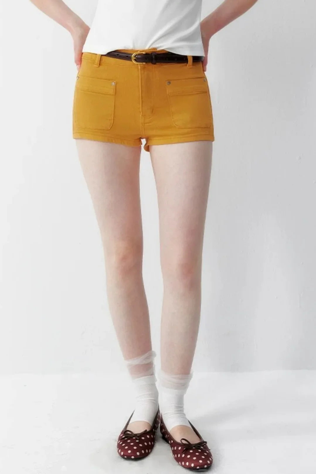 High-Waisted Denim Shorts