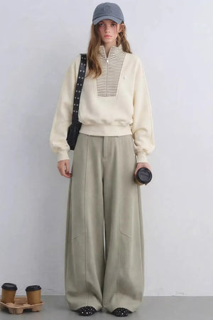 High-Waisted Drapey Suit Pants
