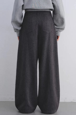 High-Waisted Drapey Suit Pants